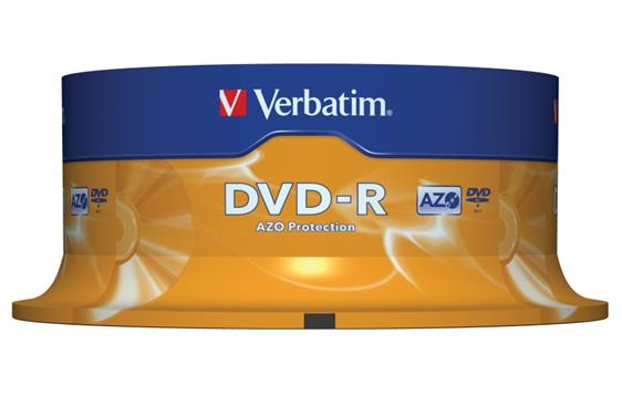 707256  43522 DVD-R VERBATIM 4.7Gb 16X Spindle (25) 